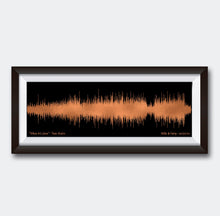 Load image into Gallery viewer, 7th Anniversary Gift For Him - Copper Anniversary Gift - Soundwave Art Print - 7 Year Anniversary Copper Gift for Wife