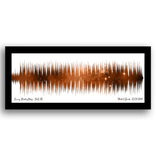 Load image into Gallery viewer, 7th Anniversary Gift Night Sky Print - Night Sky Copper Soundwave Art Print - 7 Year Anniversary Gift For Husband