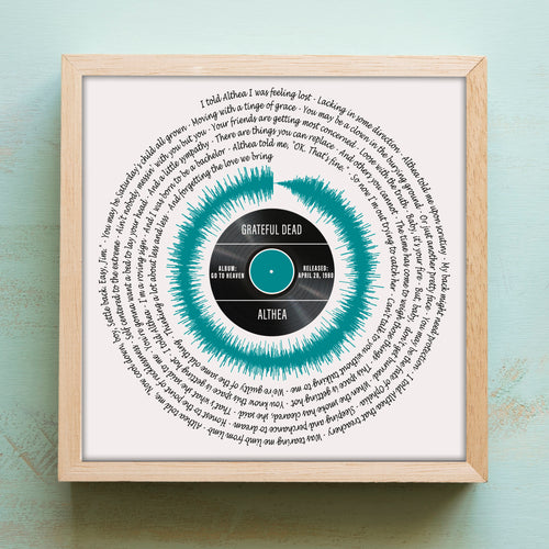 Grateful Dead Althea Lyrics | Grateful Dead Song Lyrics Wall Art | Soundwave Art