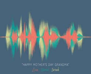 Mothers Day Gift For Grandma | Soundwave Art Print For Mothers Day