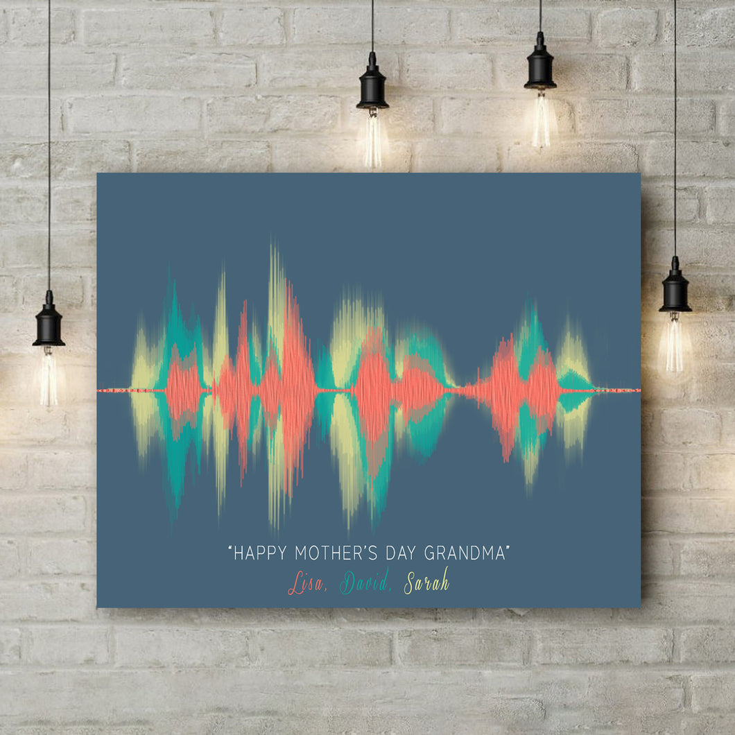 Mothers Day Gift For Grandma | Soundwave Art Print For Mothers Day