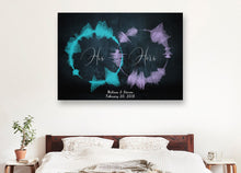Load image into Gallery viewer, Wedding Vow Sound Wave Print on Canvas Anniversary Gift For Couples