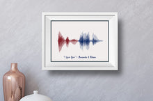 Load image into Gallery viewer, Valentine&#39;s Day Gift For Girlfriend, I Love You Sound Wave Print Valentine&#39;s Day Gift For Couples