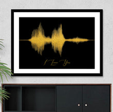 Load image into Gallery viewer, Sound Wave Print, Personalized Anniversary Gift for Her, Sound Wave Art Gift