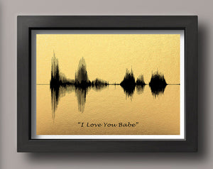 Custom Sound Wave Art | Anniversary Gift for Her | Sound Wave Print