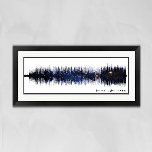 Night Sky Soundwave Print, Personalized Gift Wedding Song 