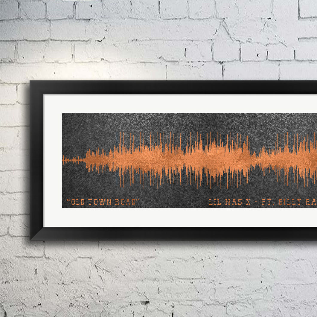 Old Town Road Song Wave Print - Custom Song Wave Gift - Old Town Road by Lil Nas X