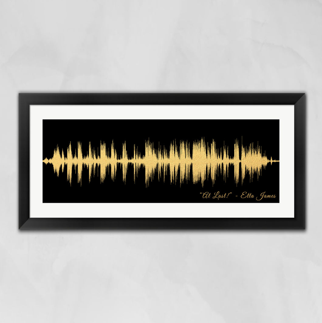 Song Wave Art Print From Your Favorite Song | Soundwave Art Personalized Gift | Anniversary Gift For Him | At Last! Etta James