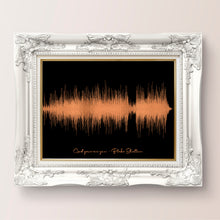 Load image into Gallery viewer, 7th-Anniversary-Gift-Copper-Soundwave-Print