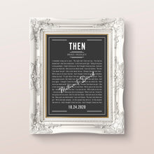 Load image into Gallery viewer, Song Lyrics Wall Art Poster | One Year Anniversary Gift For Husband | &quot;Then&quot; Brad Paisley Song Lyrics Gift