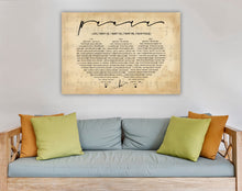 Load image into Gallery viewer, 2nd Anniversary Gift for Him, Wedding Song Lyrics Gift, Cotton Anniversary Gift